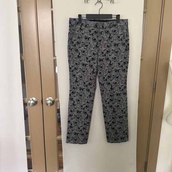 Banana Republic Pants - Banana Republic Womens 8‎ Black Grey Floral Ryan Slacks Dress Pants Bottoms